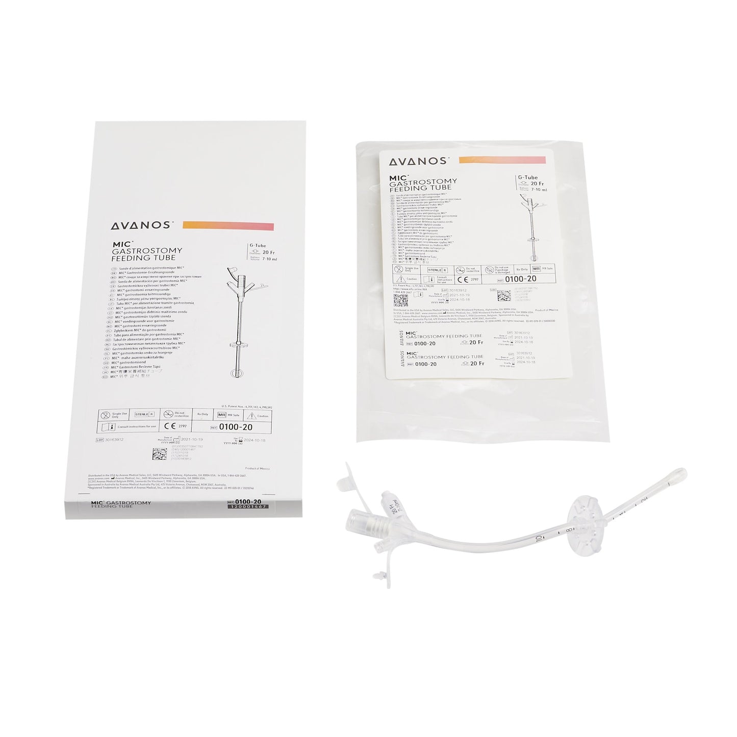 Gastrostomy Feeding Tube MIC® 20 Fr. 7-10ml 1/Each