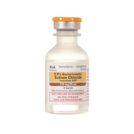 0.9% Bacteriostatic Sodium Chloride, 30ml
