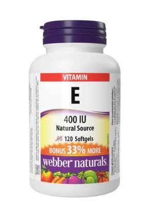 Webber Naturals Natural Source Vitamin E, Capsules