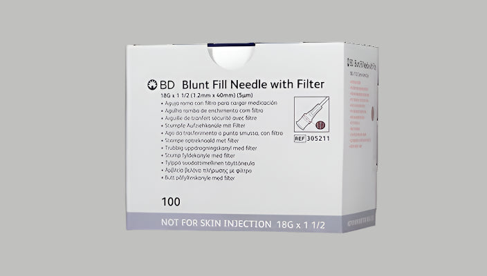 BD® Blunt Filtered Needle 18G x 1.5" 305211 100/box
