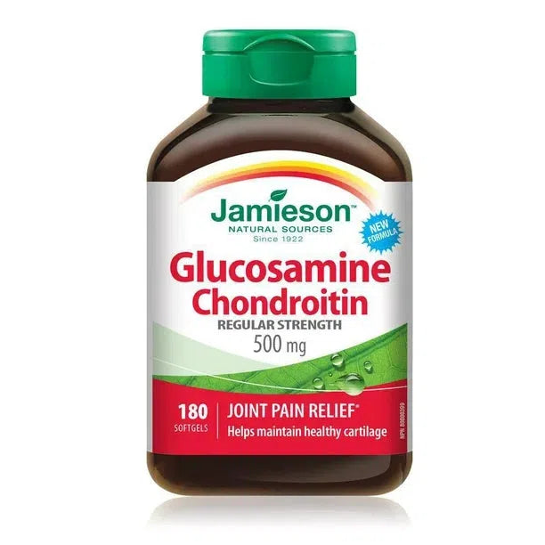 Jamieson Glucosamine Chondroitin, 500mg, 180 Softgels