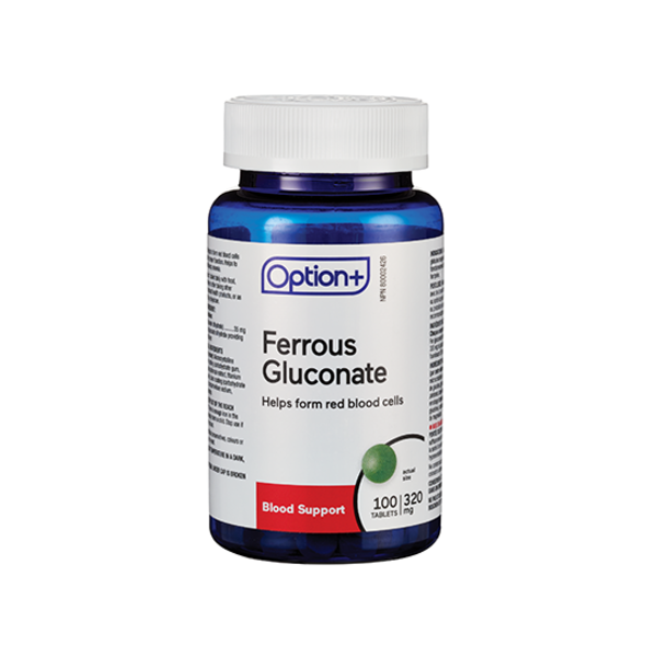 Option+ Ferrous Gluconate, 320mg, 100 Tablets