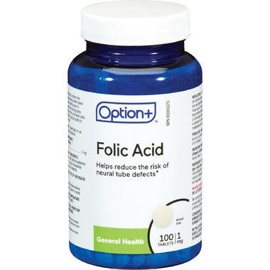 Option+ Folic Acid, 1mg, 100 Tablets