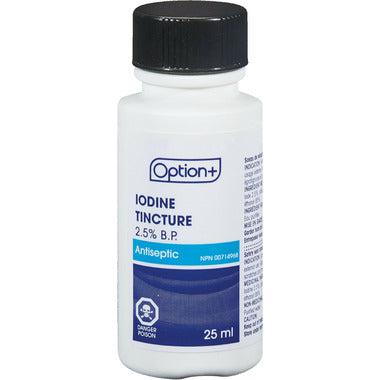 Option+ Iodine Tincture, 2.5%, 25ml