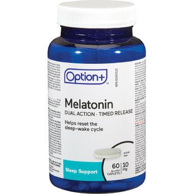 Option+ Melatonin, Timed Release, 10mg, 60 Tablets