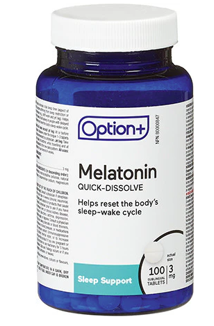 Option+ Melatonin, 3mg Quick Dissolve, 100 Tablets