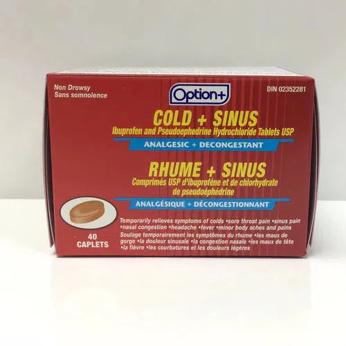 Option+ Cold & Sinus 40 Caplets