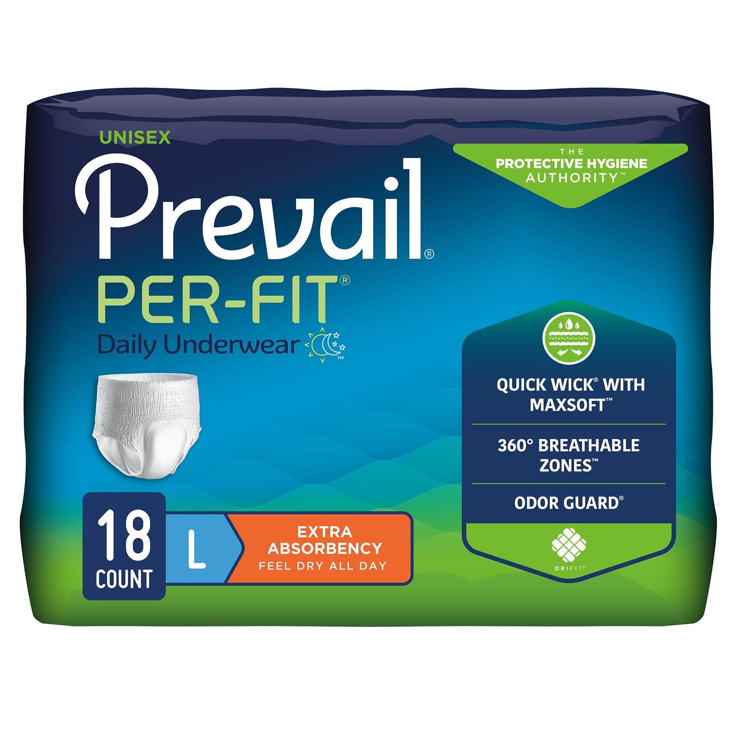 Prevail® PER-Fit® Extra-Absorbency Incontinence Underwear Large 18/pack