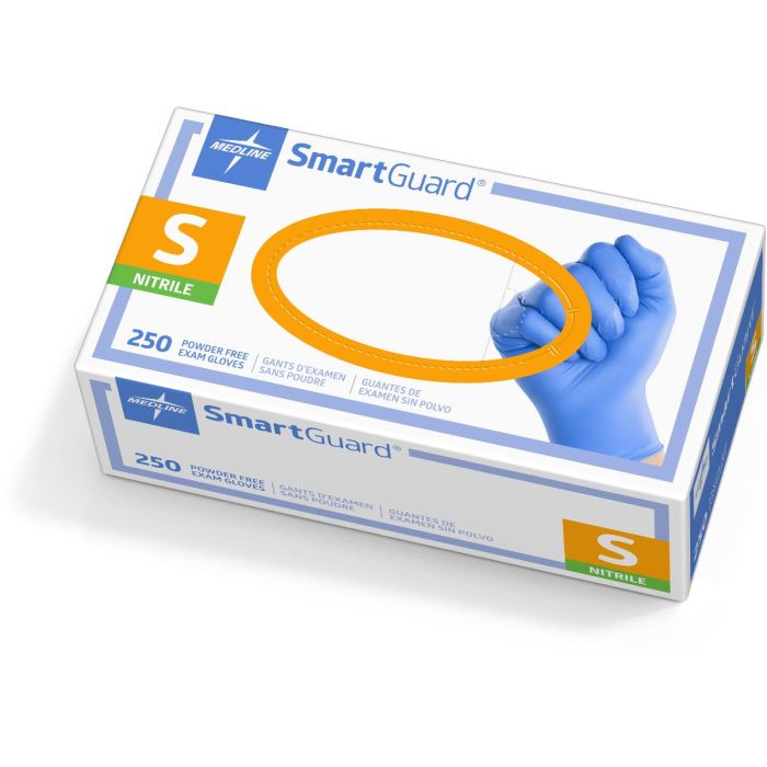 SmartGuard® Powder-Free Nitrile Exam Glove, Blue Small 250/box