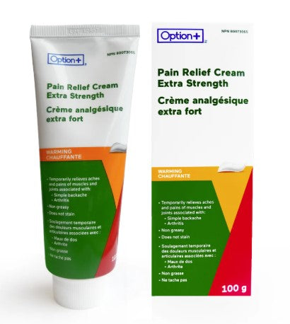 Option+ Warming Extra Strength Pain Relief Cream 100g