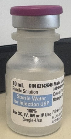STERILE WATER for INJECTION 10ML VIAL    HOSPIRA 4887-010