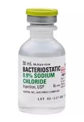 0.9% Bacteriostatic Sodium Chloride, 30ml