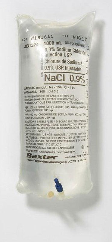 0.9% Sodium Chloride Injection, USP, 1000ml