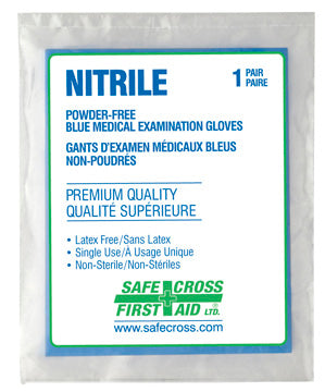 Safecross Nitrile Gloves Powder-Free, Large 2/pack