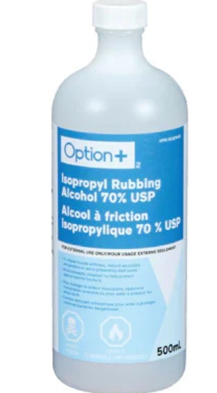 OPTION+ ISOPROPYL RUBBING ALCOHOL 70% 500ML