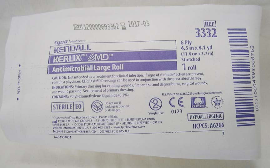 Kerlix™ AMD™ Anti-Microbial Bandage 3332, 4.5" x 4.1yds