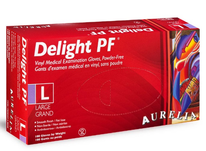 Vinyl DermaSheer Gloves 100/box