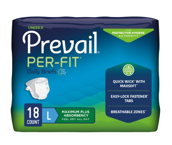 Prevail Per-Fit® Daily briefs L 45-58" 18/pack