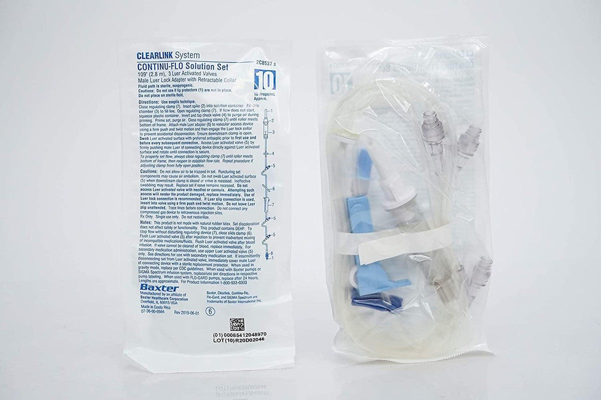 Setting Flo Continu-Flo Administration Set, Clearlink System 120