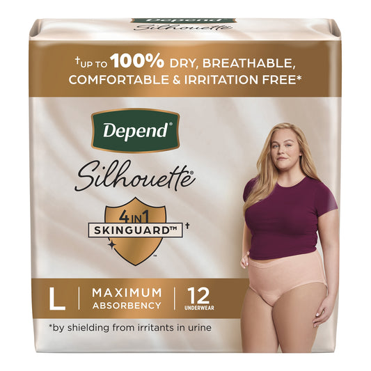 Depend® Silhouette® Women's Maximum Absorbency Large 12/pack