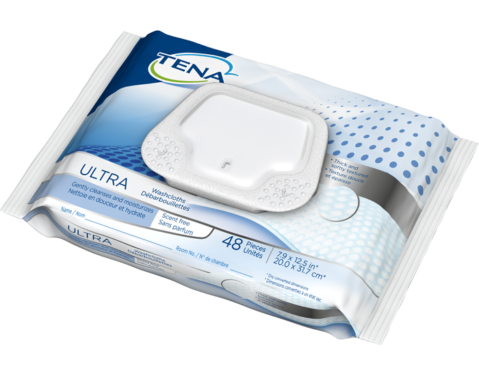 TENA® Ultra Washcloths 65722, Scent Free