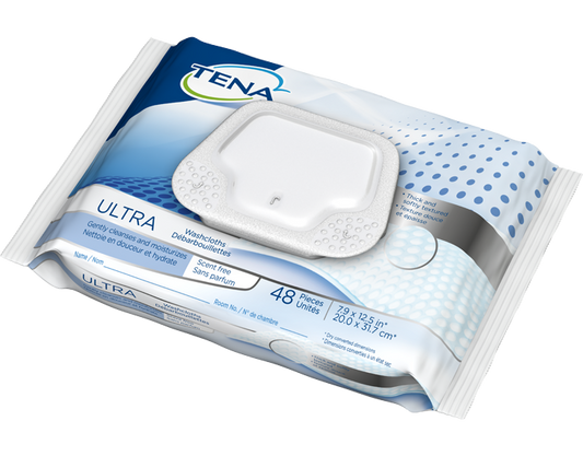 TENA® Ultra Washcloths 65722, Scent Free