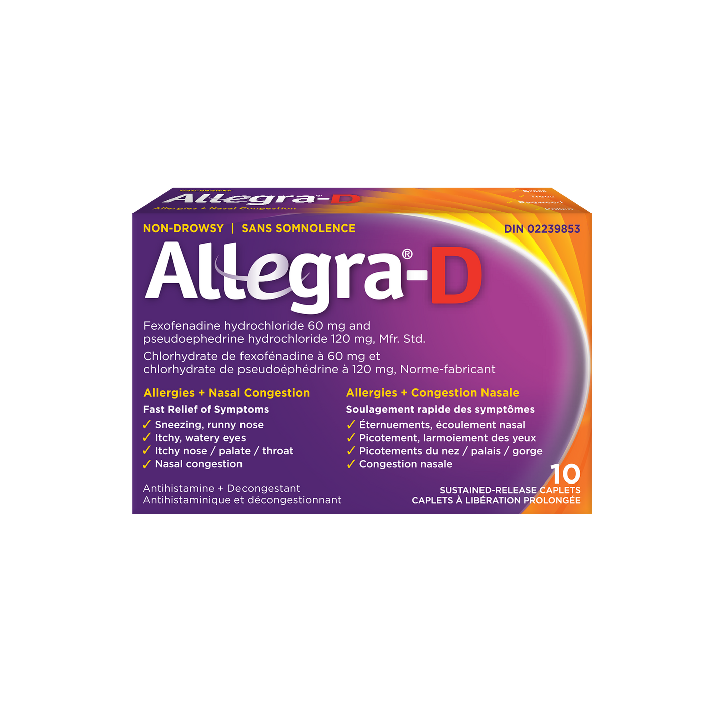 Allegra D Allergies & Nasal Congestion, 20 Caplets