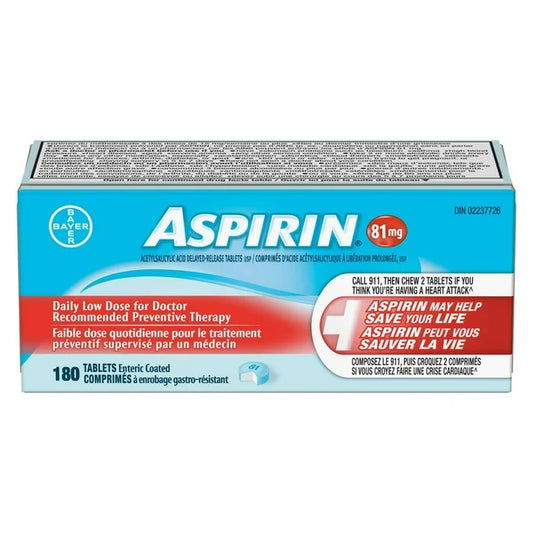 Aspirin Daily Low Dose Coated 81MG, 120 Tablets