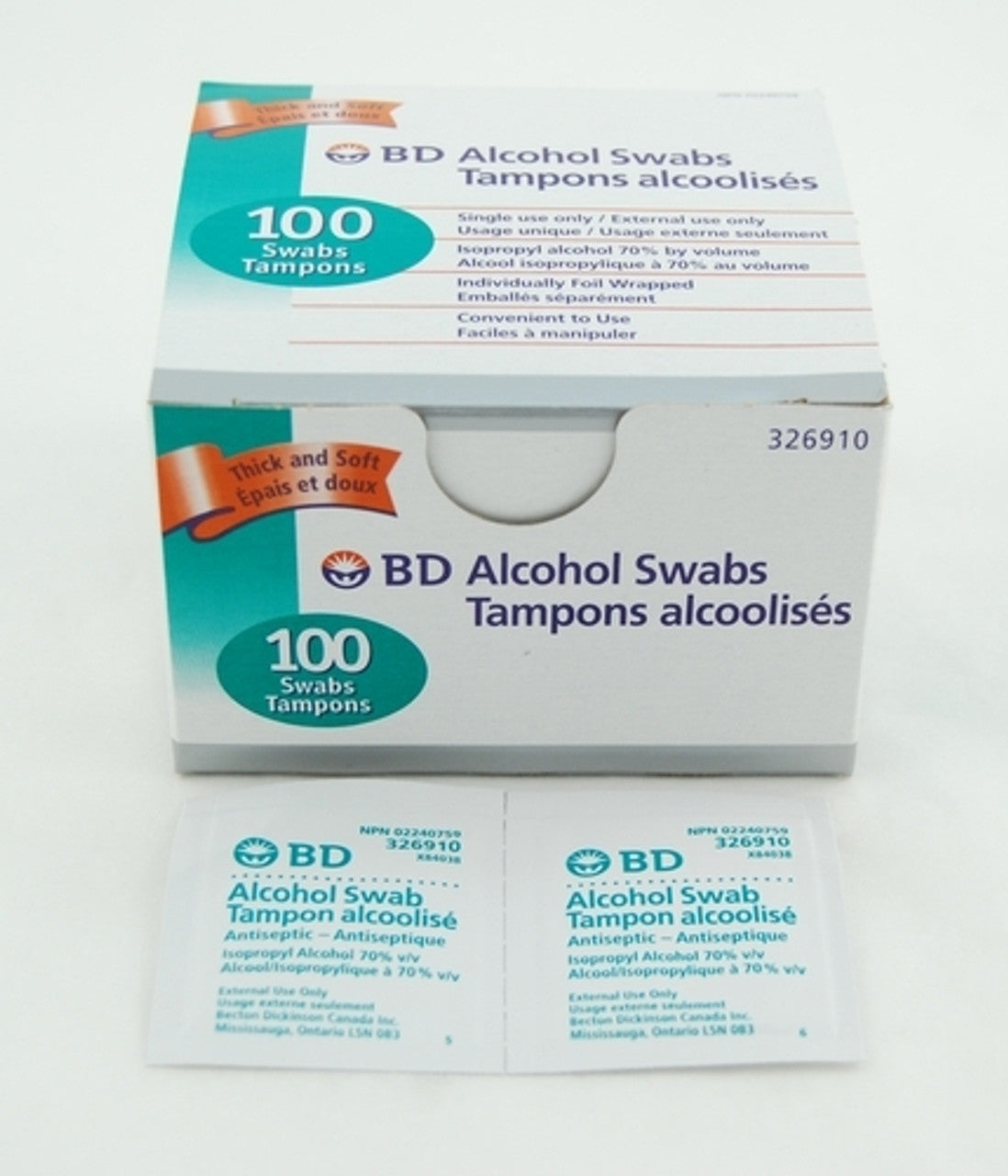 BD Alcohol Swabs, BX/100