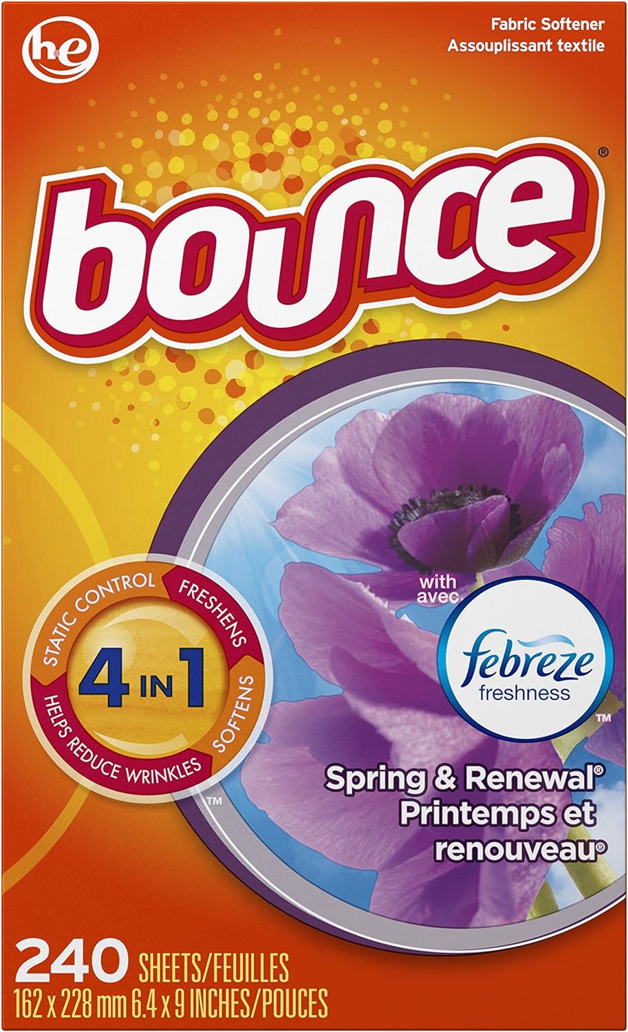 Bounce with Febreze Fabric Softener, Spring Renewal