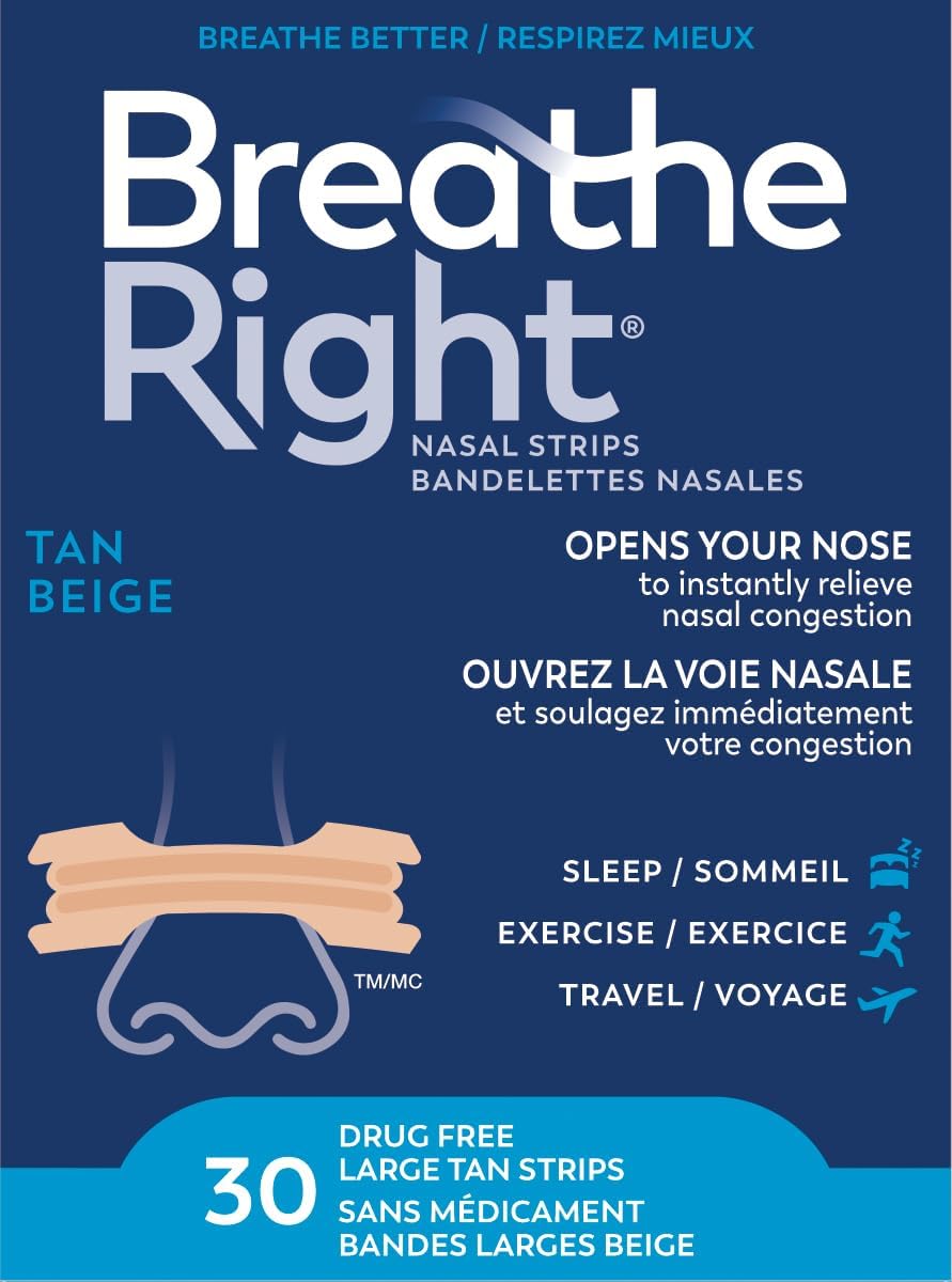 Breathe Right, Tan, Large - PK/30