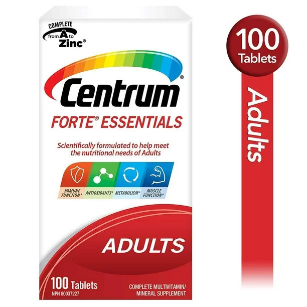 Centrum Forte Essentials, 100 Tablets