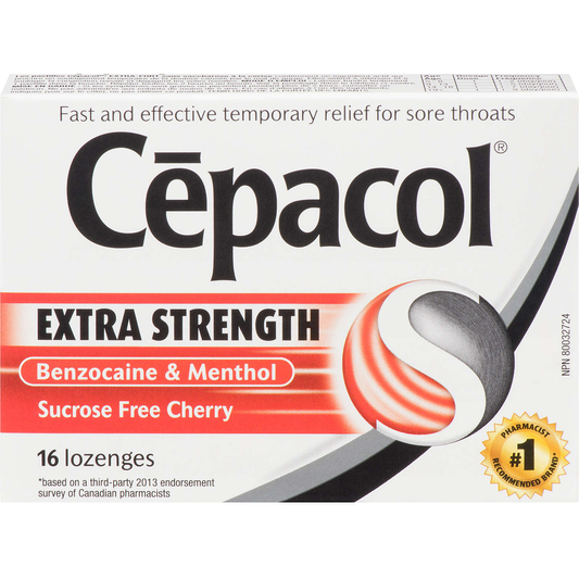 Cepacol Extra Strength Sugar Free Cherry, 16 Lozenges