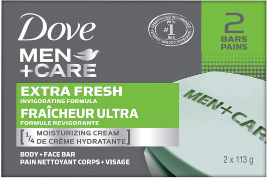 Dove Men + Care Bar, Extra Fresh, 2 x 113gr