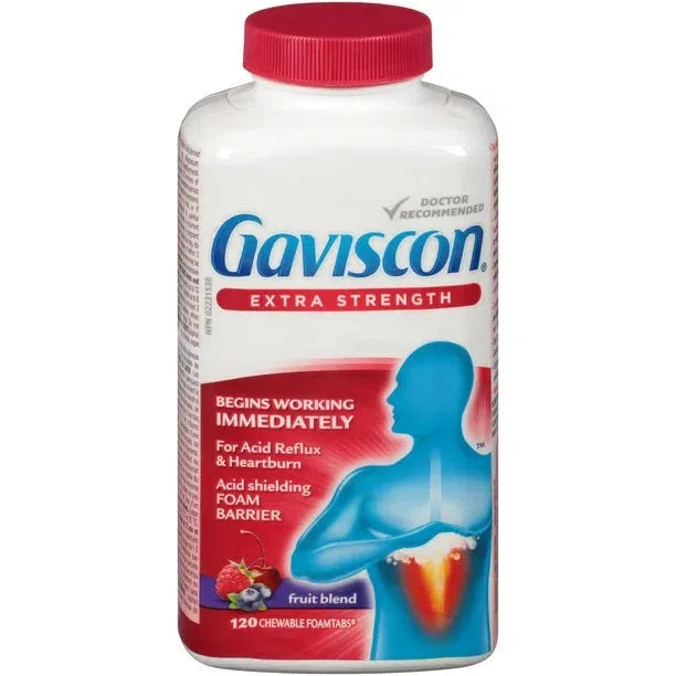 Gaviscon Extra Strength Fruits, 120 Tablets