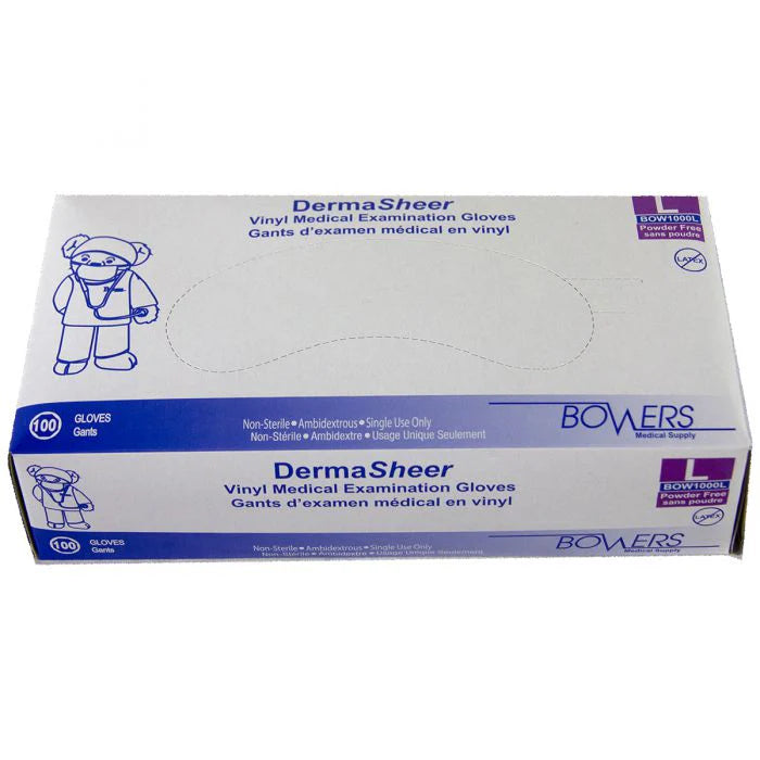 Vinyl DermaSheer Gloves 100/box