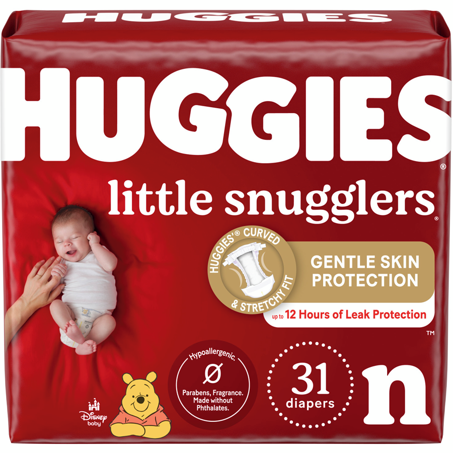 Little Snugglers Baby Diapers, Size Newborn (up to 10 lbs) 31/pack