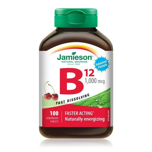 Jamieson Vitamin B12, Fast Dissolving, 1000mcg, 100 Tablets