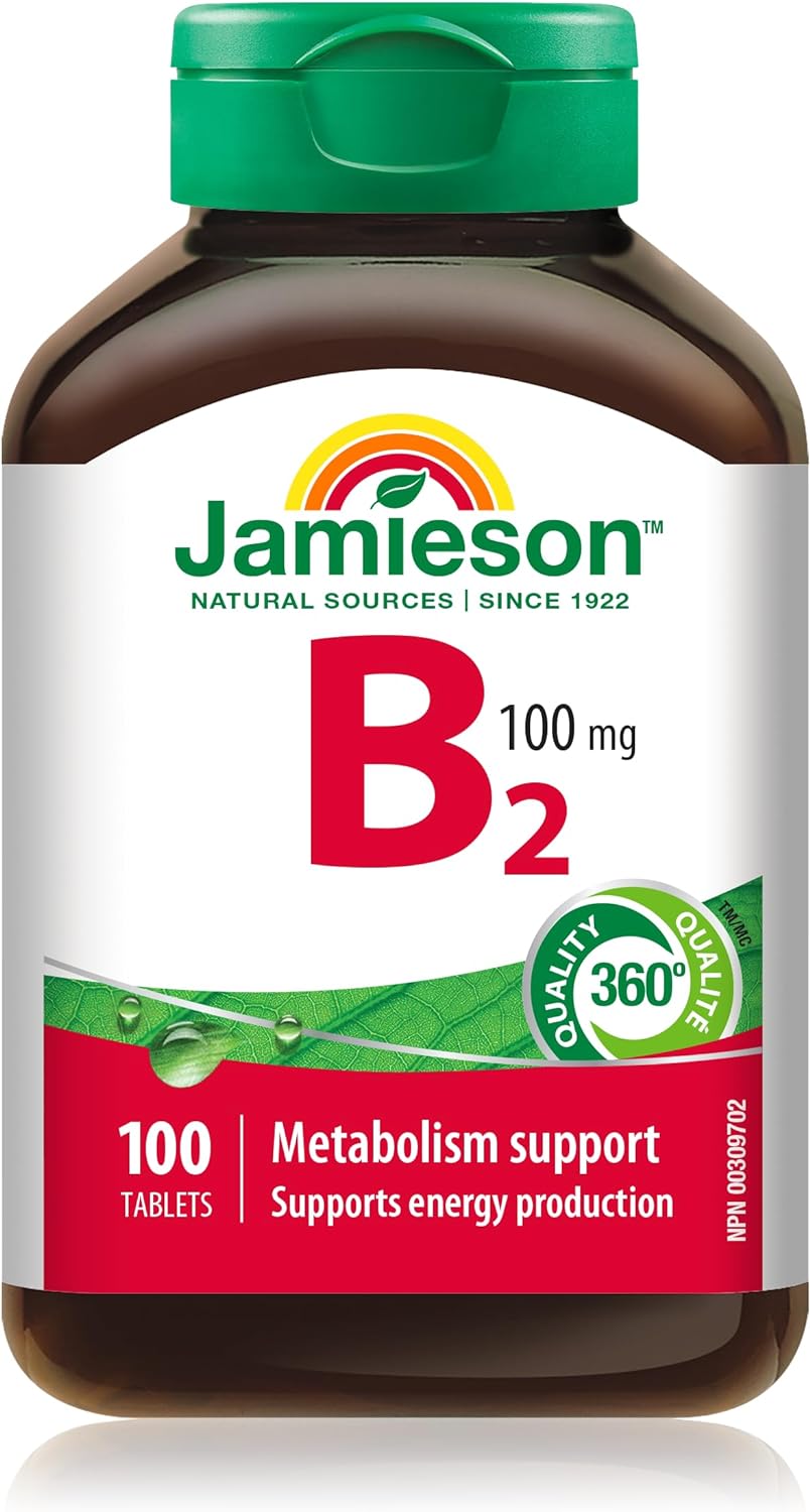 Jamieson Vitamin B2, 100mg, 100 Tablets