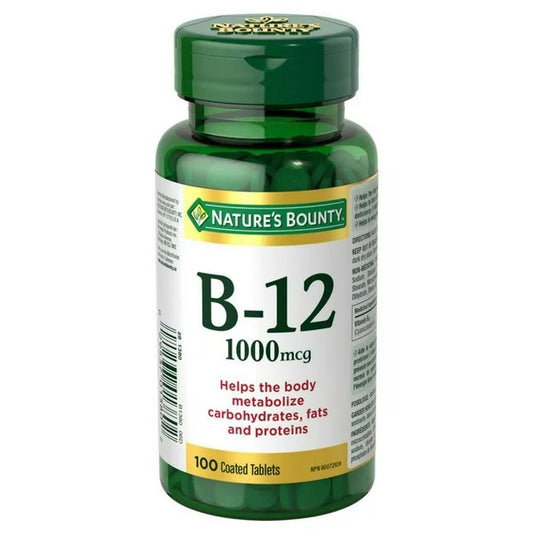 Nature's Bounty Vitamin B12, 1000mcg, 100 Tablets