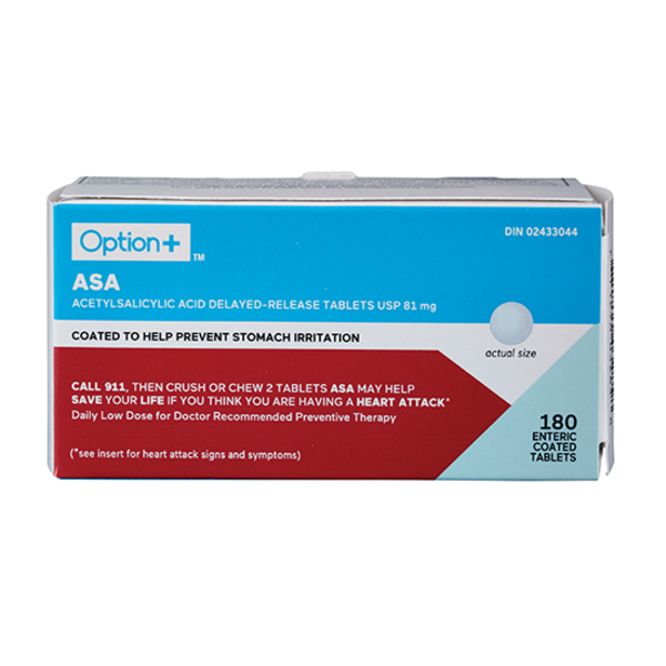 Option+ ASA 81mg, 365 Tablets