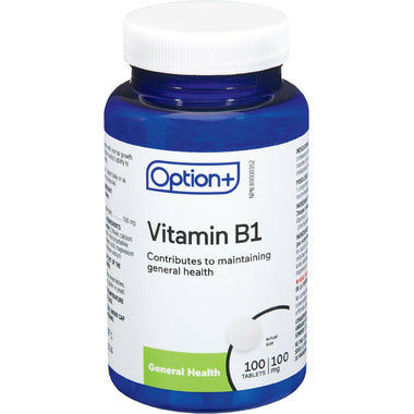 Option+ Vitamin B1, 100mg, 100 Tablets