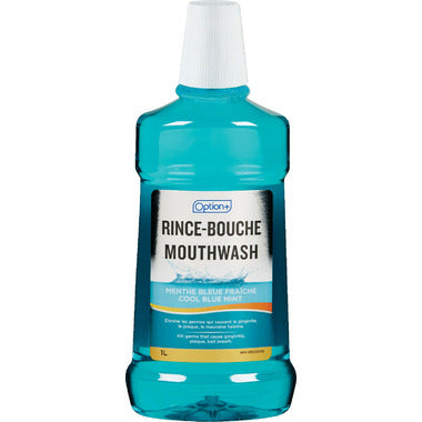 Option+ Antiseptic Cool Blue Mint Mouthwash 1L