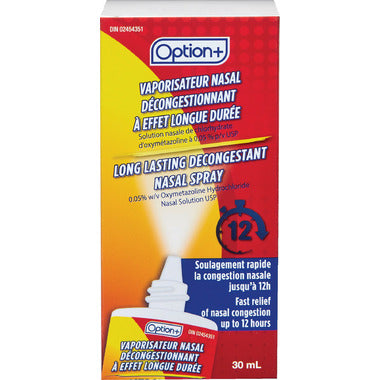 Option+ Long Lasting Decongestant Nasal Spray 30ml