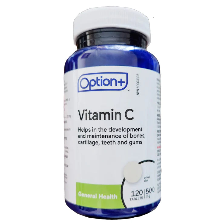 Option+ Vitamin C, 500mg, 120 Tablets