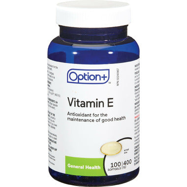 Option+ Vitamin E, 400IU, 100 Softgels