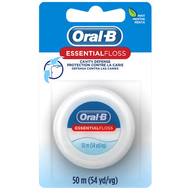 Oral B Essentialfloss Cavity Defense, Mint Waxed, 55 yards