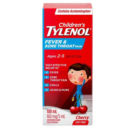 Tylenol Children's Cherry Oral Suspension Liquid 160mg/5ml, 120ML