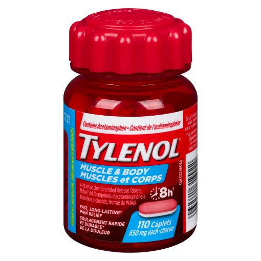 Tylenol Muscle Aches & Body Pain 650mg, EZ Open, 110 Caplets