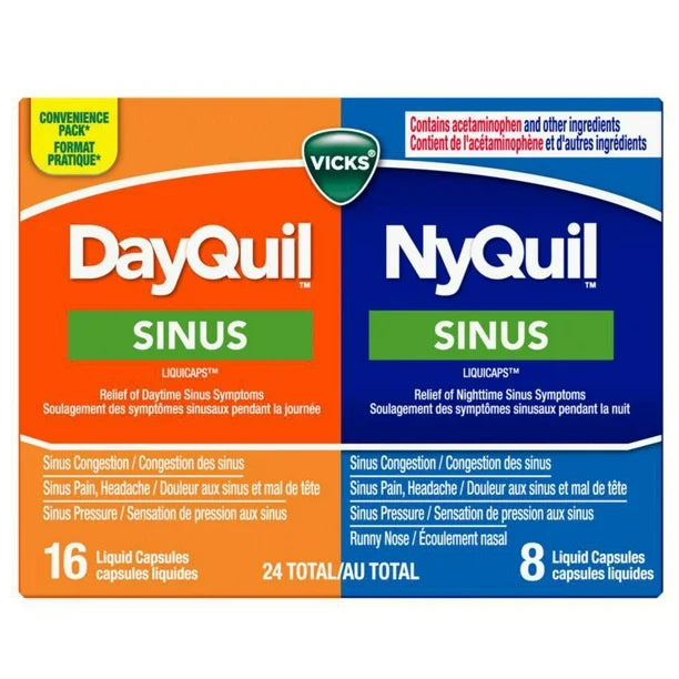 Vicks Dayquil/Nyquil Sinus Combo, 16 Day+8 Night